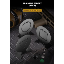 WoSport Cible / Set of x6 pcs Steel Targets Silver 10x9cm