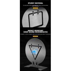 WoSport Cible / Set of x6 pcs Steel Targets Silver 10x9cm