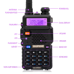 Baofeng Talkie Walkie FM Radio 8W VHF/UHF (1Piéce) UV-5R