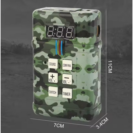 ACM Réplique Bombe Toy Grenade effets sonore & Fumé ABS 11x7x3.4cm Camo