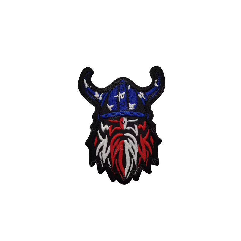 ACM Patch Brodé Vikink Blanc/Rouge/Bleu 90x60mm