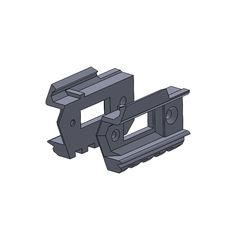 GS2.0 Adaptateur ACM Holster Rigide Ambidextre Universel / Rail Inferieur Picatinny QD Noir