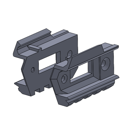 GS2.0 Adaptateur ACM Holster Rigide Ambidextre Universel / Rail Inferieur Picatinny QD Noir