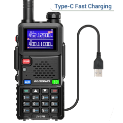 Baofeng Talkie Walkie FM Radio 15W VHF/UHF (1Piéce) Big UV-5RH USB-C