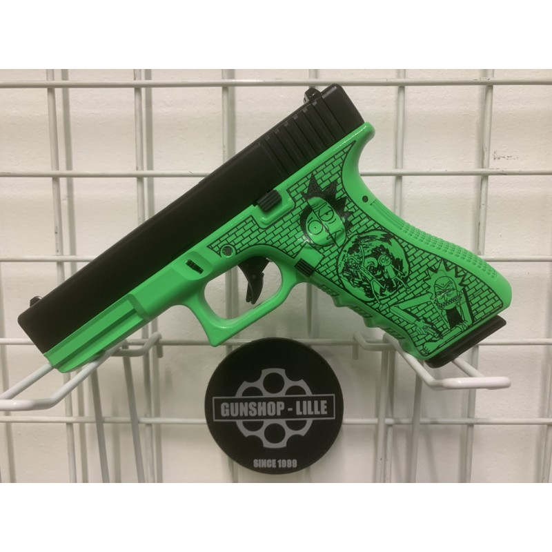 GS2.0 Custom Rick & Morty  JS Tactical G17 Gen.3 Gaz Noir/Vert 25BBs 1J