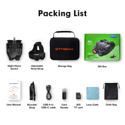 ACM Jumelles Vision Nocturne N4 VDN HD Infrarouge numérique Noir