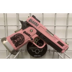 GS2.0 Custom Santa Muerte WE Hi-Capa 3.8 Force Noir/Rose Velociraptor Gaz 25Bbs 0.8J