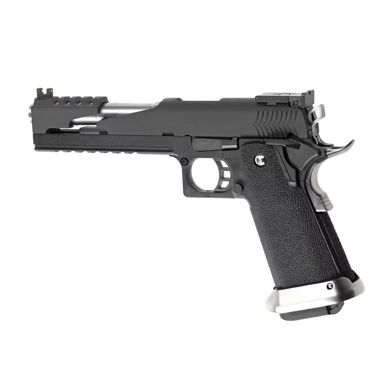 WE Hi-Capa 6.0 T.Rex Titanium Barrel Black/Silver Gaz 30BBs 1.2J