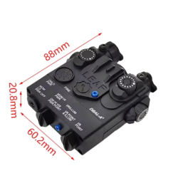 ACM DBAL Boitier Lampe Led / Laser Vert + Contacteur déporté Rechargeable USB Noir