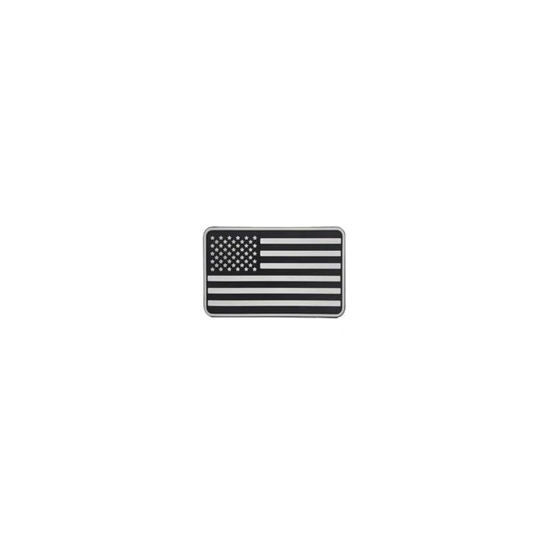 ACM Patch PVC Flag USA Bk/Wh 80x50mm