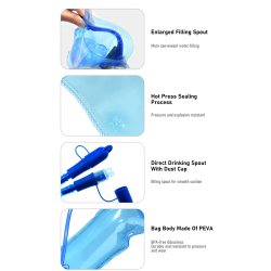 ACM Poche Hydratation 1L Bleu Sans BPA 31.5X16cm