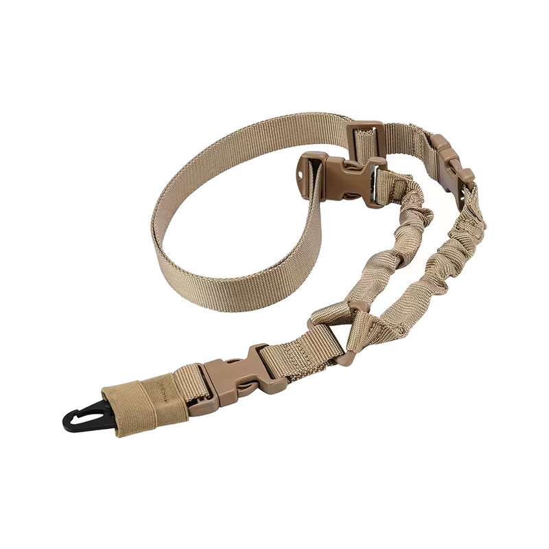 ACM Sangle 1 Point Bungee Double Détachement Rapide Tan