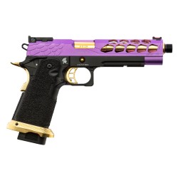 Lancer Tactical Hi-Capa 5.1 Stryk GBB Gaz Purple/Gold 28BBs 1J