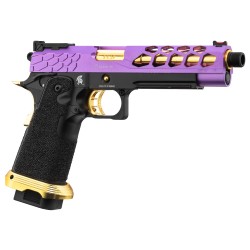 Lancer Tactical Hi-Capa 5.1 Stryk GBB Gaz Purple/Gold 28BBs 1J