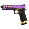 Lancer Tactical Hi-Capa 5.1 Stryk GBB Gaz Purple/Gold 28BBs 1J