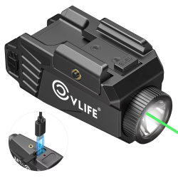 ACM Lampe & Laser Vert Compact Nylon GBB CVLIFE 600 Lumens USB