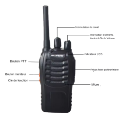Baofeng Talkie Walkie BF-88E 16Ch 466Mhz USB