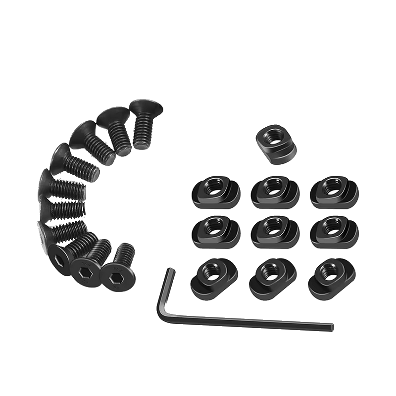 ACM Set Vis & Ecrou Métal M-LOK x10 de remplacement Noir