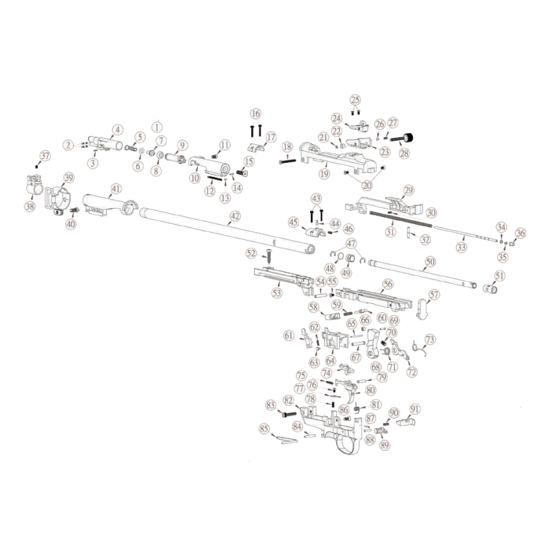 King Arms USM1 Canon Externe, Culasse & Bloc Détente complet GBBR