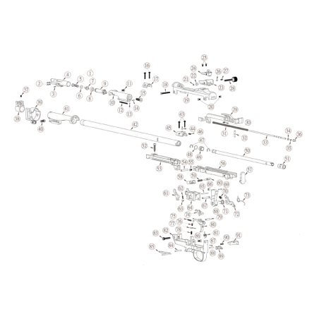 King Arms USM1 Canon Externe, Culasse & Bloc Détente complet GBBR
