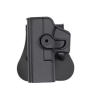 ACM Holster Rigide G17/G18/G19 Gaucher Noir Rotatif 360°