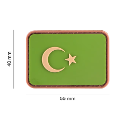 JTG Patch Turkey Flag Rubber Green