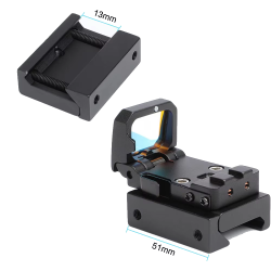 ACM Red Dot / RMR Rabattable MOS FlipDot Métal Noir