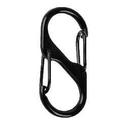 ACM S-Biner Métal Noir Mousqueton L 5x2.1cm