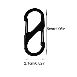 ACM S-Biner Métal Noir Mousqueton L 5x2.1cm