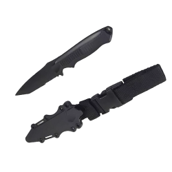 ACM Réplique Couteau Entrainement Noir ABS Souple avec Sangle