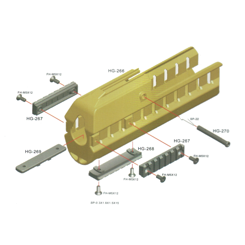 Ares GSG G14 Garde Main Tan ABS (Reconditionné)
