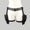 ACM Ceinture & Holster Double PU Noir Type:CowBoy / Cosplay