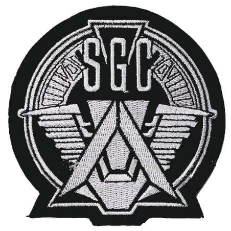 ACM Ecusson Thermocollant Stargate SG1 Promotheus Blanc/Noir 10cm