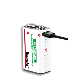 ACM Pile 9V 21800mWh USB Rechargeable Li-ion