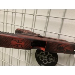 GS2.0 Custom Deadpool JS Tactical G17 Gen.3 Gaz Noir/Rouge 25BBs 1J