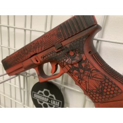 GS2.0 Custom Deadpool JS Tactical G17 Gen.3 Gaz Noir/Rouge 25BBs 1J