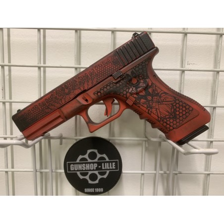 GS2.0 Custom Deadpool JS Tactical G17 Gen.3 Gaz Noir/Rouge 25BBs 1J
