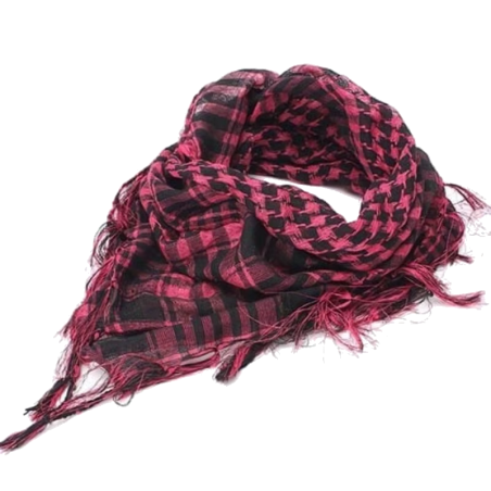 ACM Shemagh Rose/Noir 95x95cm