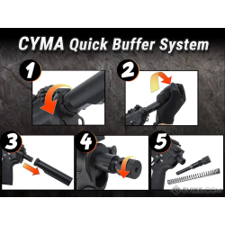 Cyma Platinum AK MK47 14.5" M-Lok Métal Bk 160BBs 1.4J