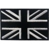 ACM Patch UK / Royaume-Uni Flag Tissu Brodé Noir/Blanc 80x50mm