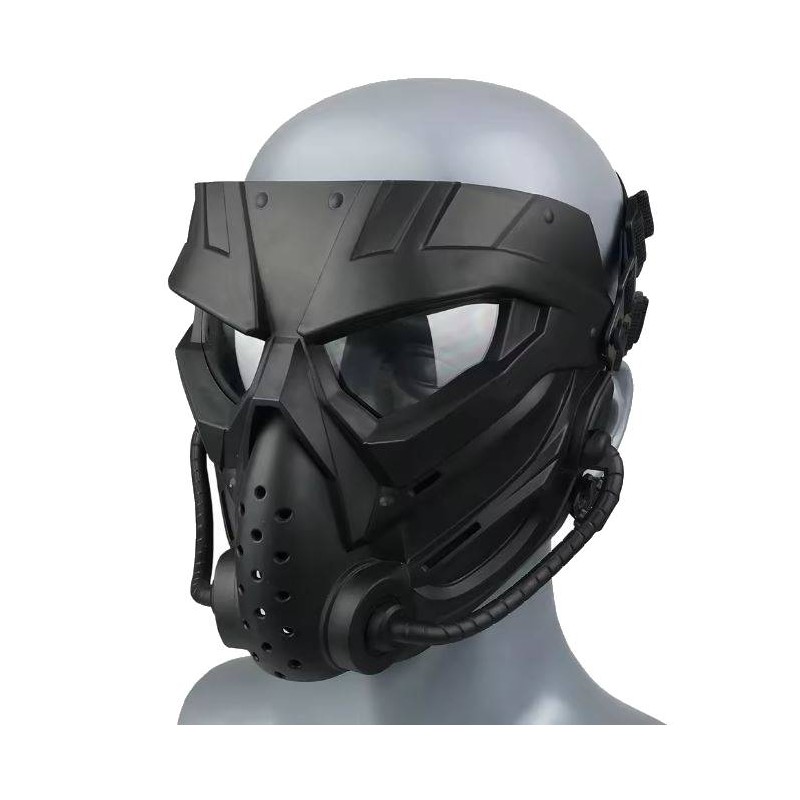 NON CONFORME ACM Masque Tactique ZL3 Skull Noir / Lens Clear ABS