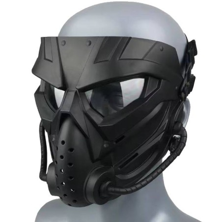 NON CONFORME ACM Masque Tactique ZL3 Skull Noir / Lens Clear ABS