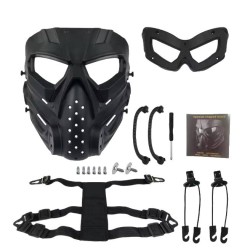 NON CONFORME ACM Masque Tactique ZL3 Skull Noir / Lens Clear ABS