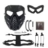 NON CONFORME ACM Masque Tactique ZL3 Skull Noir / Lens Clear ABS