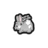 JTG Micro Bunny Rubber Patch PVC Kiss My Soft Ass 3.8x3.6cm