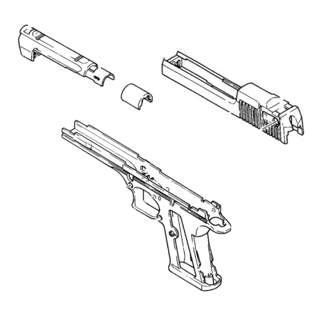 Tokyo Marui Set Barrel/Slide/Frame Desert Eagle Vide ABS Black GBB