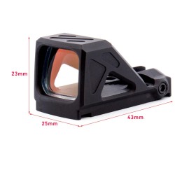 ACM RMS Red Dot Reflex Sight Sub Compact Glock/FNX-45 Black Rét: Rouge + Box