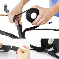 ACM Ruban isolant électrique résistant à la chaleur / Protection étanche Noir 9mmx10m