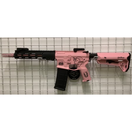 GS2.0 Custom Lancer Kitty Tactical M4 LT-44 Stalker NSR M-Lok 8"Pink/Black 120BBs 1.3J
