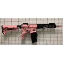 GS2.0 Custom Lancer Kitty Tactical M4 LT-44 Stalker NSR M-Lok 8"Pink/Black 120BBs -1J